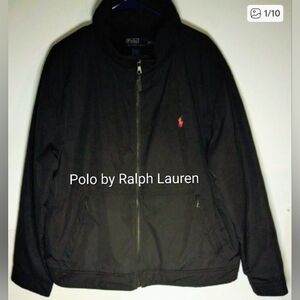 POLO BY RALPH LAUREN MEN'S XXL BLACK JACKET WITH HOOD